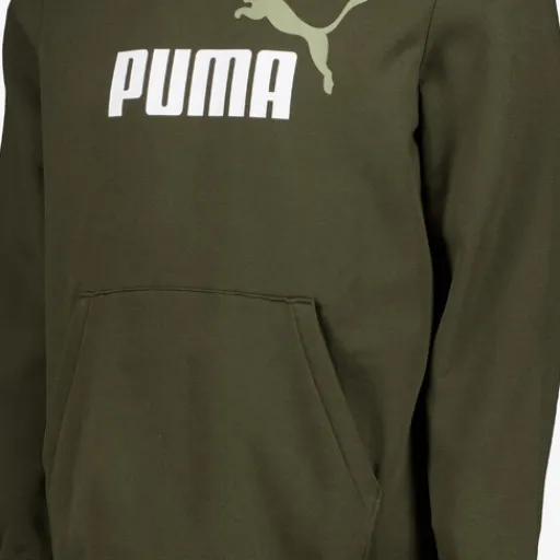 Puma Essentials 2 Color No. 1 Logo hoodie donkergroen Online