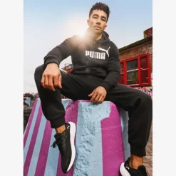 Puma Essentials Big Logo heren hoodie zwart Clearance