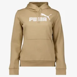 Puma Essentials Logo dames hoodie beige Outlet