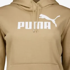 Puma Essentials Logo dames hoodie beige Outlet