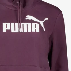 Puma Essentials Logo dames hoodie donkerpaars Hot