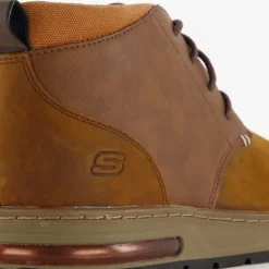 Skechers Evenstone hoge leren heren sneakers bruin Outlet