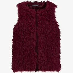 TwoDay Fake fur meisjes gilet bordeaux rood Best