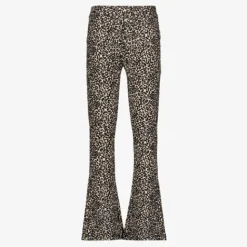 TwoDay Flared meisjes broek met panterprint beige Sale
