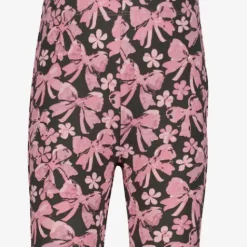 TwoDay Flared meisjes broek met bloemenprint roze zwart New