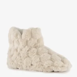 Thu!s Fluffy dames sloffen beige Outlet