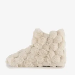 Thu!s Fluffy dames sloffen beige Outlet