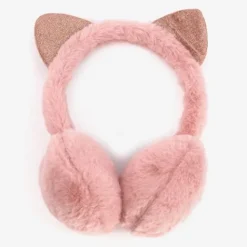 Scapino Fluffy meisjes oorwarmer met oortjes roze Clearance