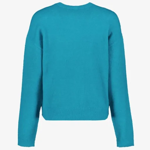 TwoDay Geblokte dames trui blauw