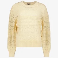 TwoDay Gebreide dames trui beige Clearance
