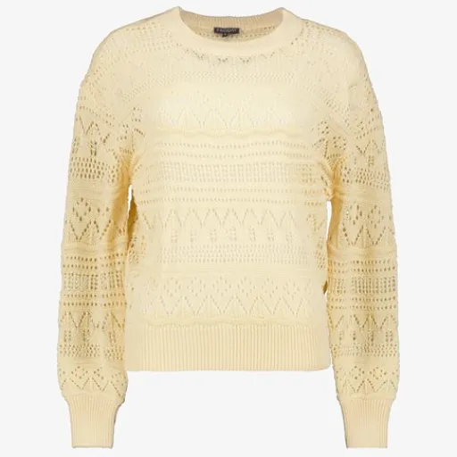 TwoDay Gebreide dames trui beige Clearance