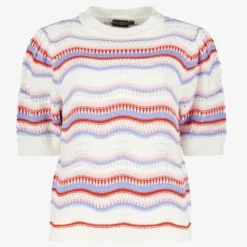 TwoDay Gebreide dames trui gestreept wit Best