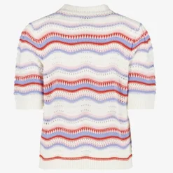 TwoDay Gebreide dames trui gestreept wit Best