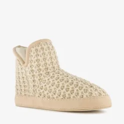 Thu!s Gebreide pantoffels met voering beige Best