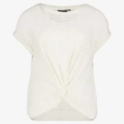 TwoDay Geknoopt dames T-shirt broderie wit Discount