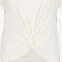 TwoDay Geknoopt dames T-shirt broderie wit Discount