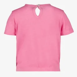 TwoDay Geknoopt meisjes T-shirt met ruches roze Clearance