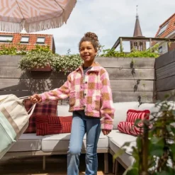 TwoDay Geruite meisjes teddy shacket Best