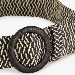 Scapino Gevlochten dames riem zwart beige Outlet