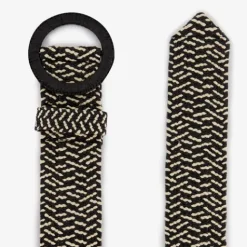 Scapino Gevlochten dames riem zwart beige Outlet