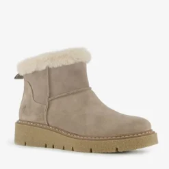 Hush Puppies Gevoerde boots met imitatiebont taupe Sale