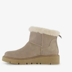 Hush Puppies Gevoerde boots met imitatiebont taupe Sale