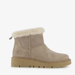 Hush Puppies Gevoerde boots met imitatiebont taupe Sale