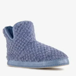 Thu!s Gevoerde dames teddy sloffen blauw