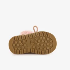 Blue Box Gevoerde enkellaarsjes imitatiebont roze Discount