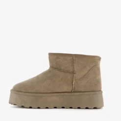 Blue Box Gevoerde enkellaarsjes met platformzool Clearance