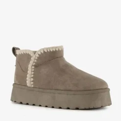 Blue Box Gevoerde enkellaarsjes met platformzool Sale