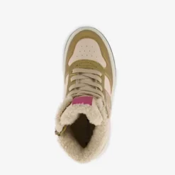 Blue Box Gevoerde hoge meisjes sneakers goud Outlet