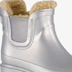 XQ Footwear Gevoerde kinder regenlaarzen zilver New