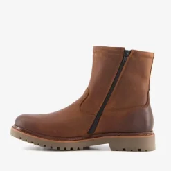 Van Beers Gevoerde leren heren boots bruin Online