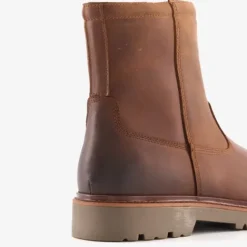 Van Beers Gevoerde leren heren boots bruin Online