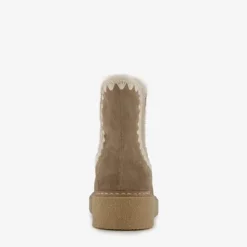 Hush Puppies Gevoerde suede dames boots taupe Outlet