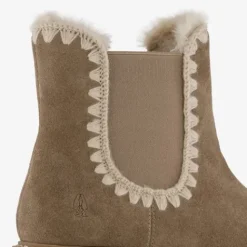 Hush Puppies Gevoerde suede dames boots taupe Outlet