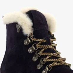 Hush Puppies Gevoerde suede dames veterboots navy