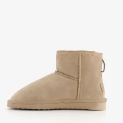 Hush Puppies Gevoerde suede enkellaarsjes beige Outlet