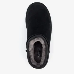 Hush Puppies Gevoerde suede heren pantoffels zwart Online