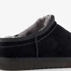 Hush Puppies Gevoerde suede heren pantoffels zwart Online