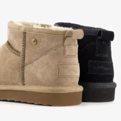 Hush Puppies Gevoerde suede laarsjes lichtbruin Sale