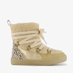 Blue Box Gevoerde teddy enkellaarsjes beige