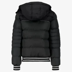 Unsigned Gewatteerde jongens winterjas zwart Discount