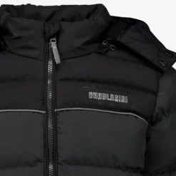 Unsigned Gewatteerde jongens winterjas zwart Discount