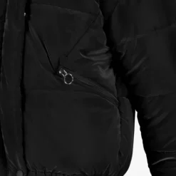 TwoDay Gewatteerde meisjes winterjas velvet zwart Online