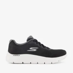 Skechers Go Walk Flex heren wandelschoenen zwart wit Clearance