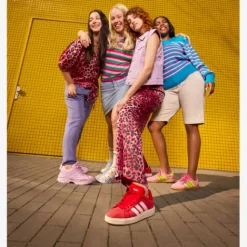 Adidas Grand Court Base 00s dames sneakers rood New