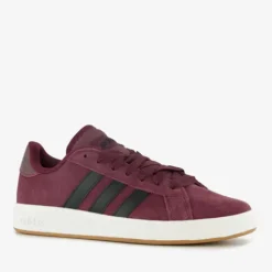 Adidas Grand Court Base 00s suede heren sneakers bordeauxrood Discount