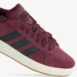 Adidas Grand Court Base 00s suede heren sneakers bordeauxrood Discount